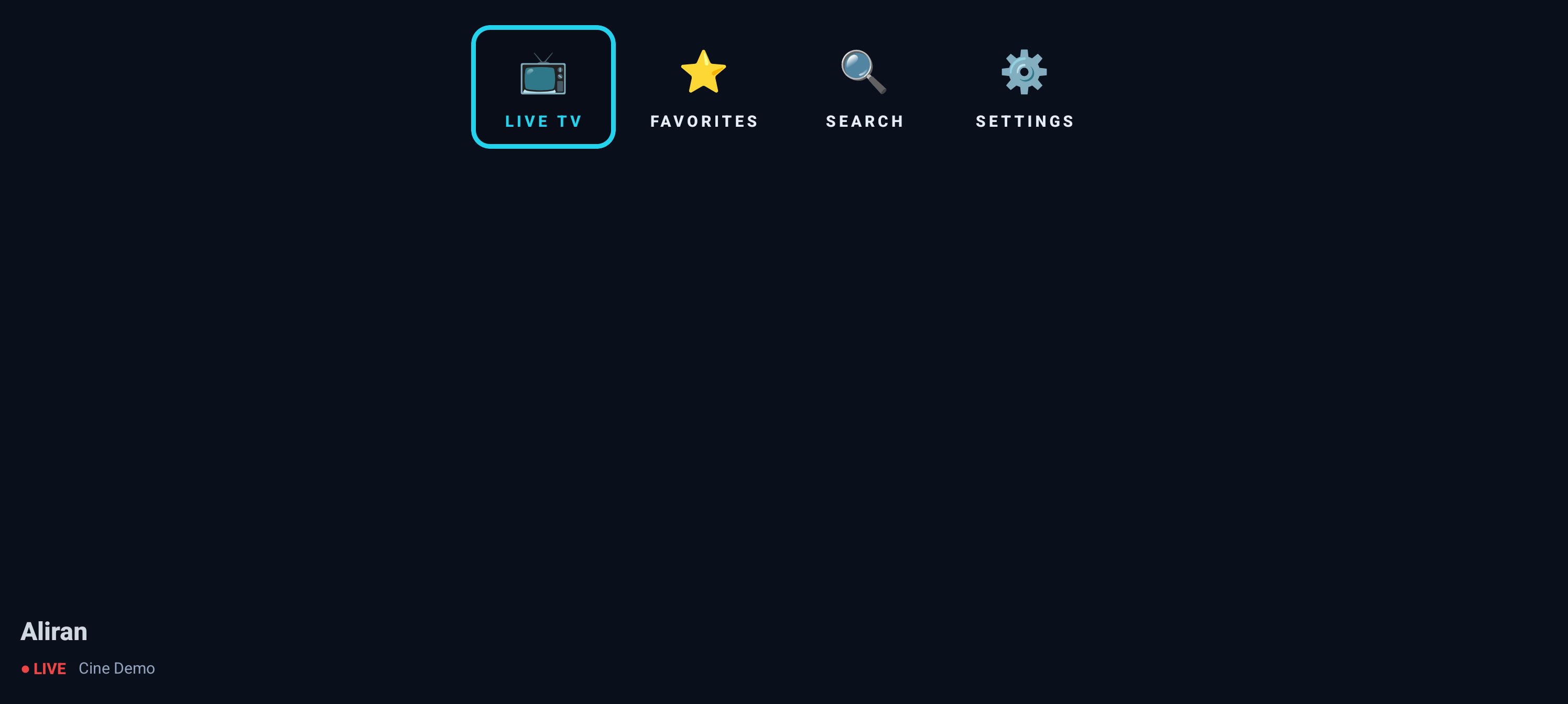 The main menu hub