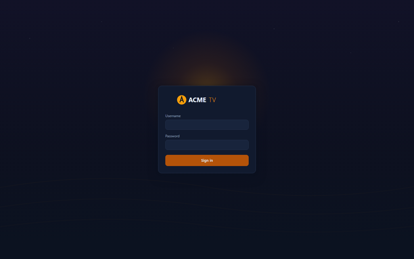A backdrop image behind the login card, dimmed by the automatic scrim